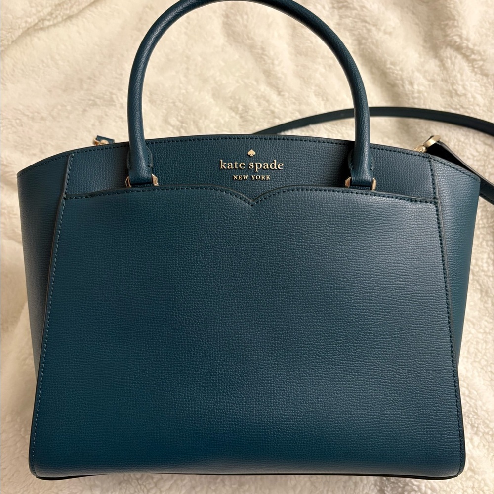 Kate Spade Medium Crossbody Dark Teal leather with gold hardware. NWOT